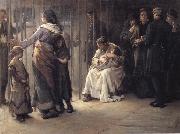 Frank Holl Newgate-Committed for trial Spain oil painting artist